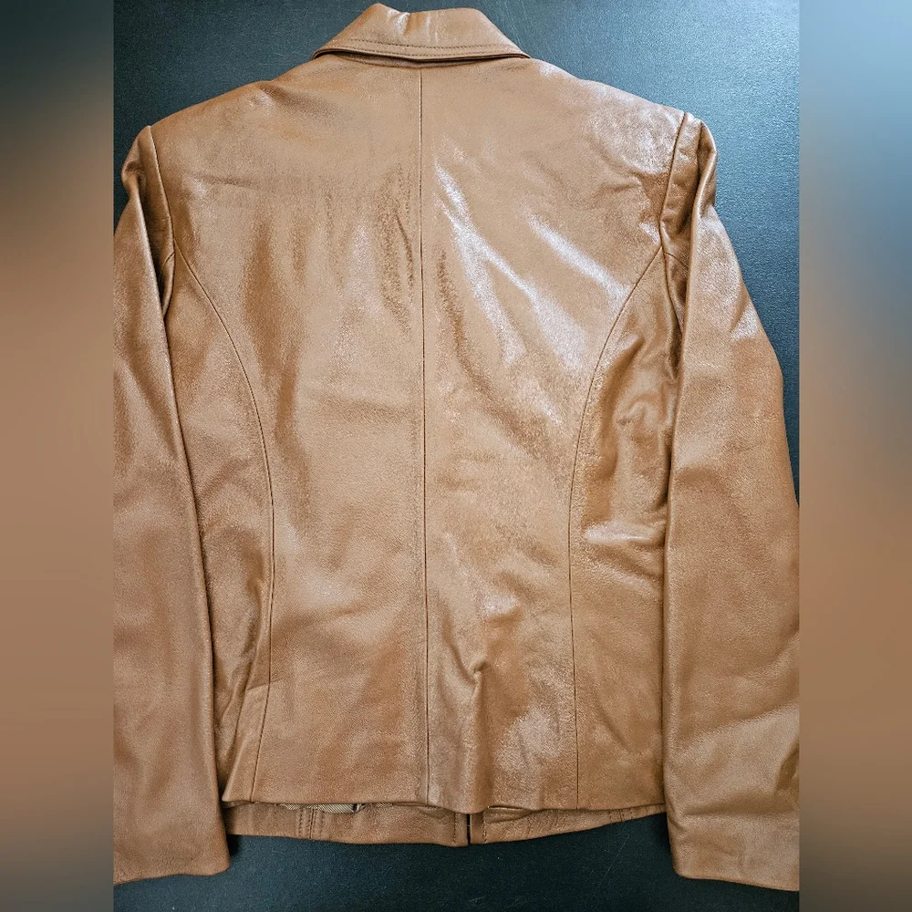 Vintage - Leather NWT Croft & Barrow "Caramel" Buttery Soft Jacket - Size XL - Picture 5 of 9